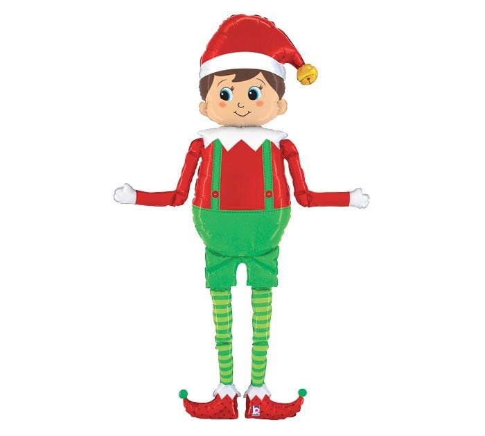 5ft Tall Special Delivery Jingles the Elf | The Balloon Garden